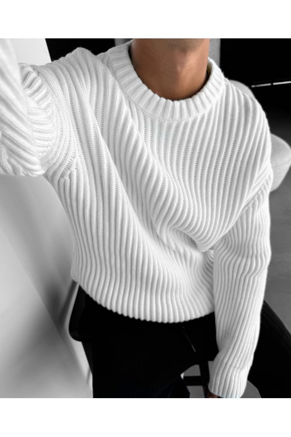 HELVYN “Stockholm” – Weisser Strickpullover