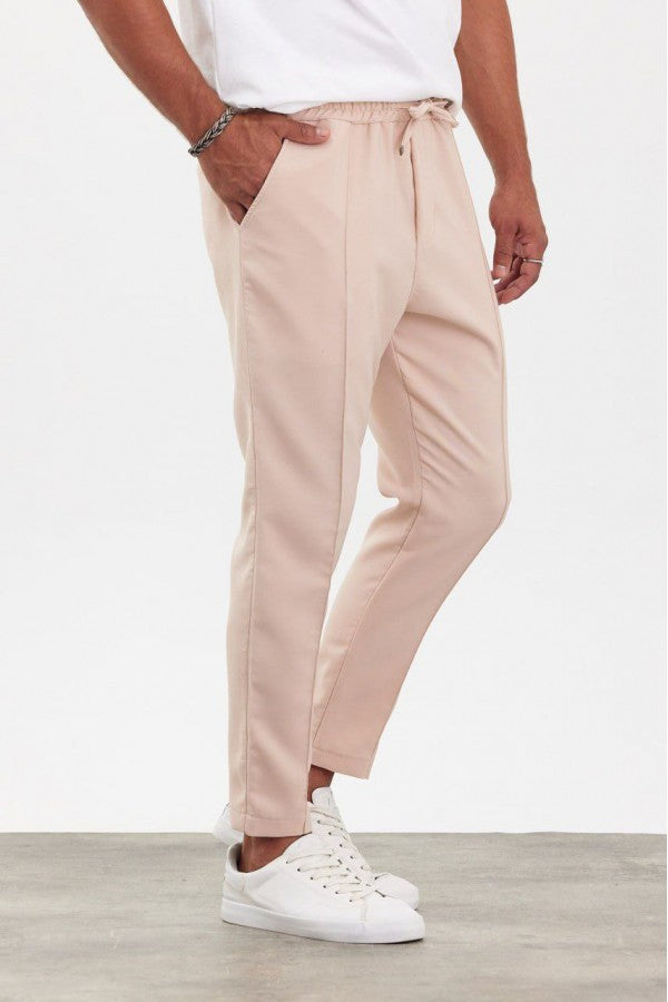 HELVYN “Nice” – Beigefarbene Relax Fit Hose