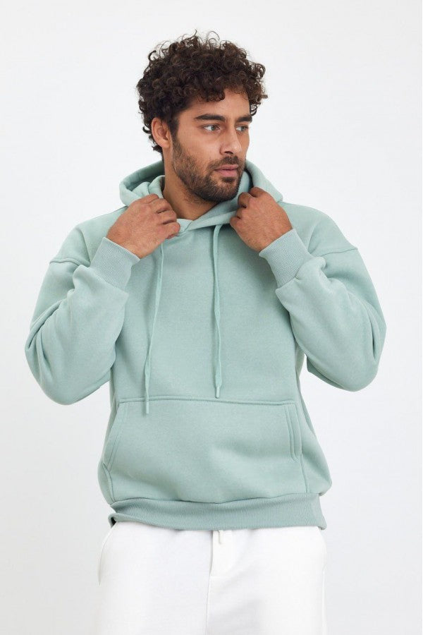 HELVYN “Gent” – Mintgrüner Relax Fit Hoodie