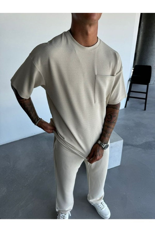 HELVYN “Bergen” – Beiger Premium-Loungewear-Set